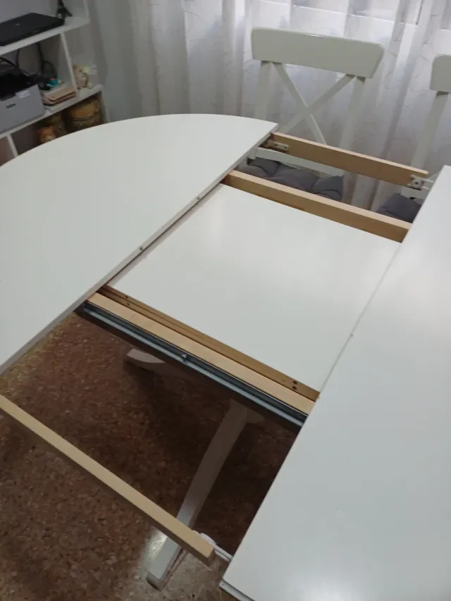 Mesa Comedor Extensible Blanca