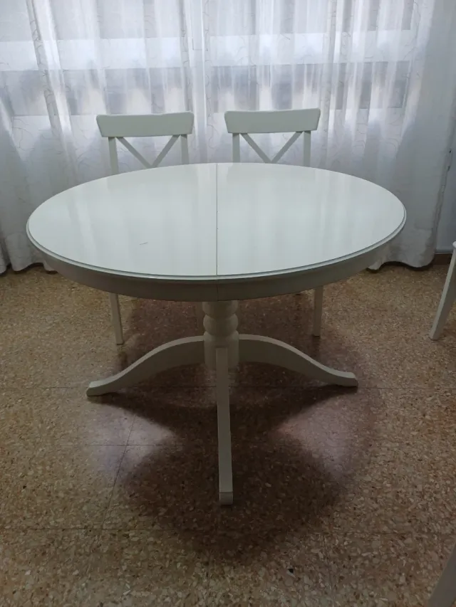 Mesa Comedor Extensible Blanca