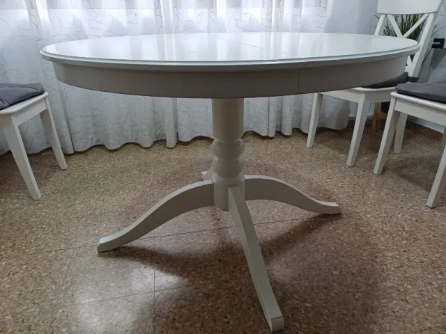 Mesa Comedor Extensible Blanca