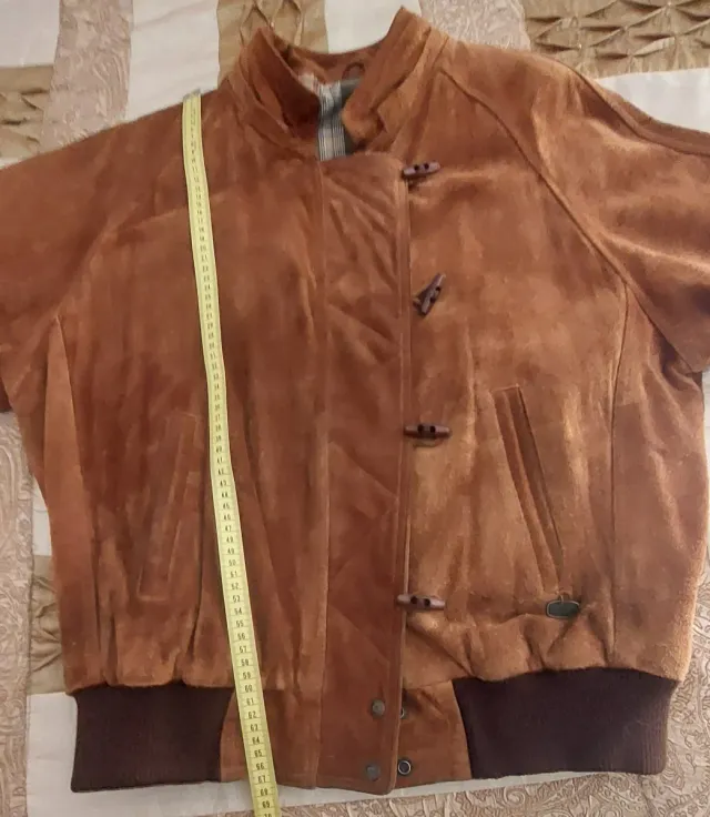 Cazadora ante caballero marrón teja