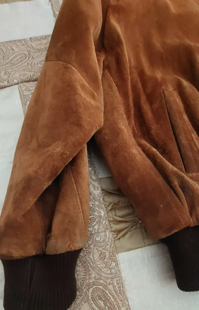 Cazadora ante caballero marrón teja