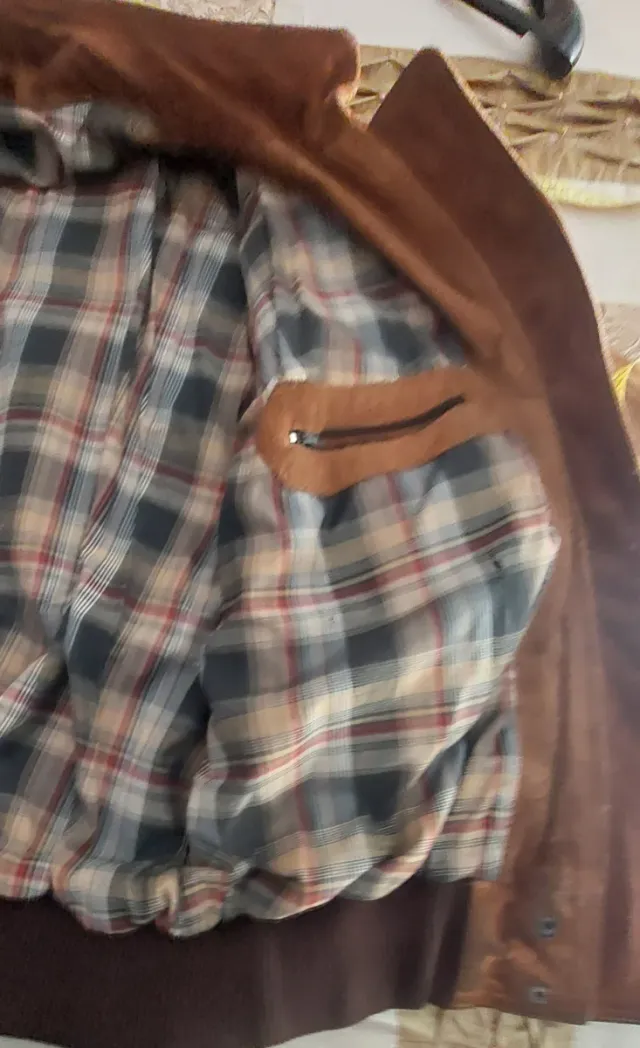 Cazadora ante caballero marrón teja