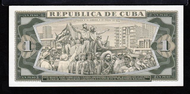 Cuba 1 Peso 1980 UNC/SC Pick.102h Serie 659037