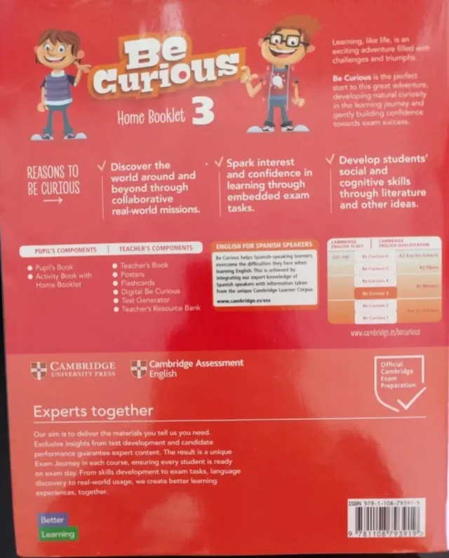 Be Curious Level 3 Home Booklet, Cambridge