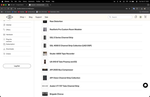 Cuenta iLok Universal Audio, Luna Pro, Sound toys,