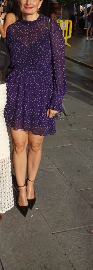Vestido morado ZAA mujer