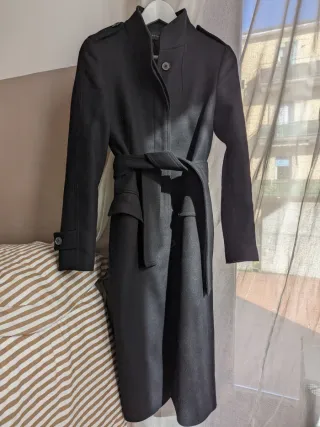 Cappotto Lana Donna Nero Sartoriale