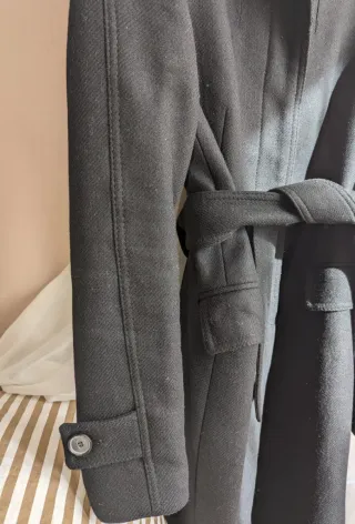 Cappotto Lana Donna Nero Sartoriale