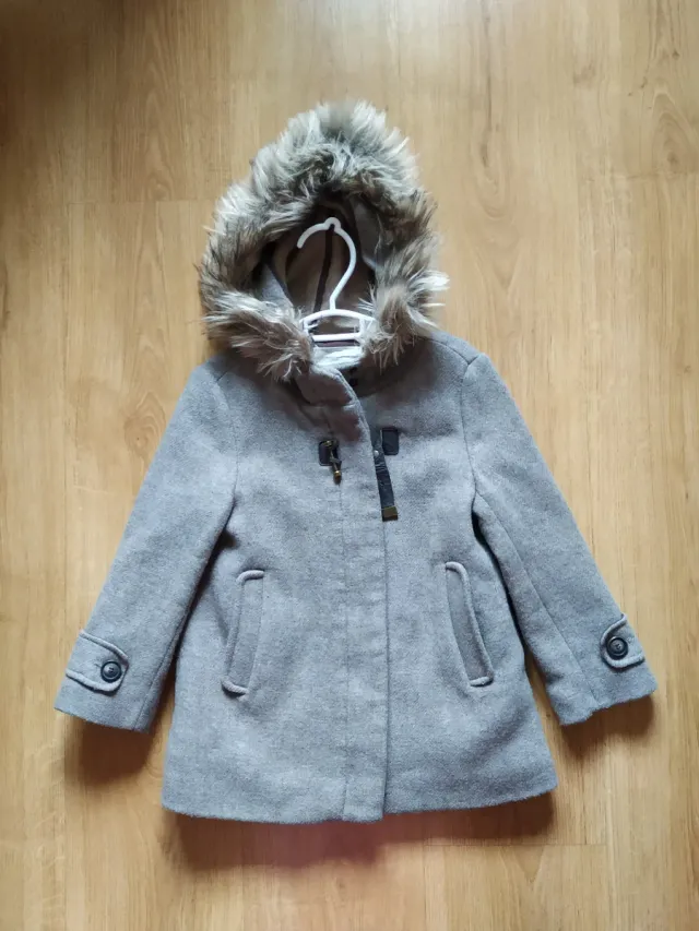 Abrigo paño niña gris Zara talla 6 años