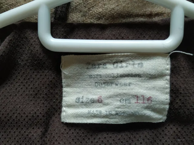 Abrigo paño niña gris Zara talla 6 años