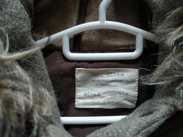 Abrigo paño niña gris Zara talla 6 años