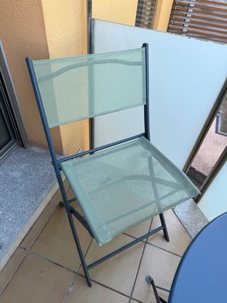 Mesa y 2 Sillas Plegables Balcón