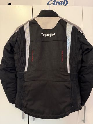 Chaqueta Moto Triumph Negra y Gris