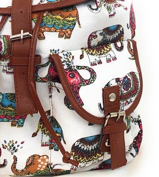 Bolso estampado elefantes multicolor