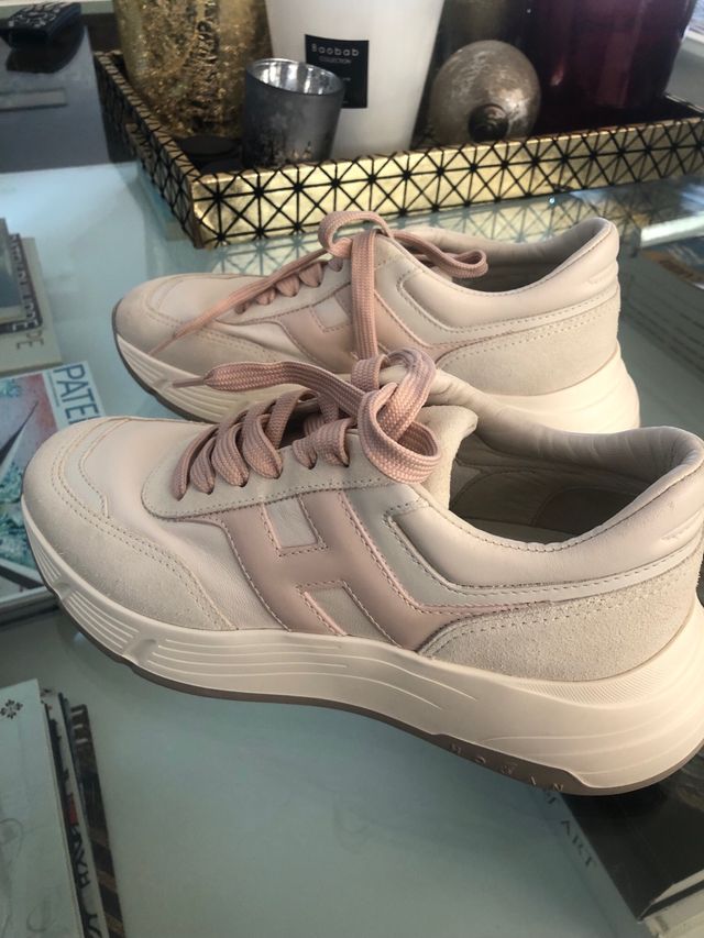 Zapatillas Hogan Beige y Rosa Talla 38