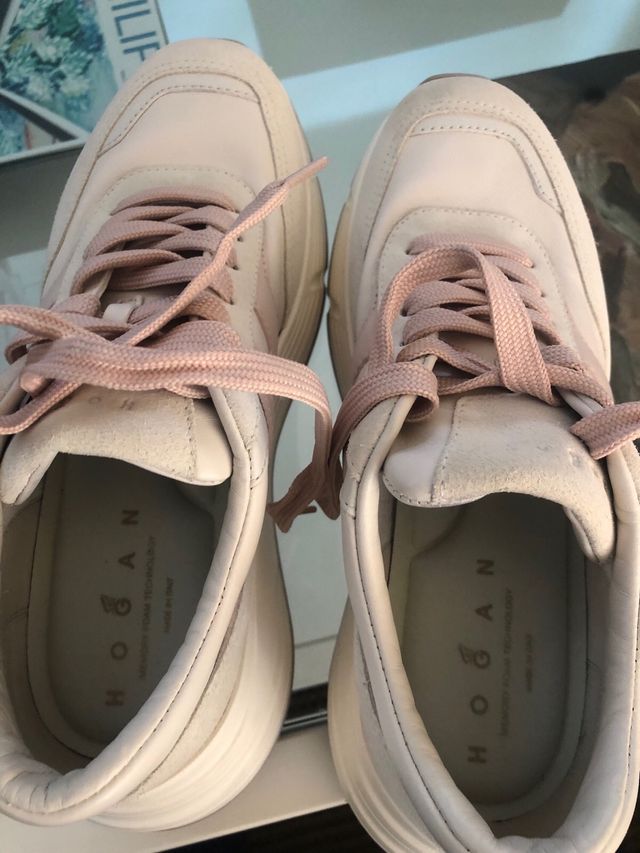 Zapatillas Hogan Beige y Rosa Talla 38