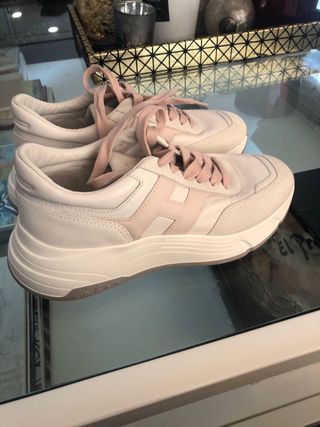 Zapatillas Hogan Beige y Rosa Talla 38