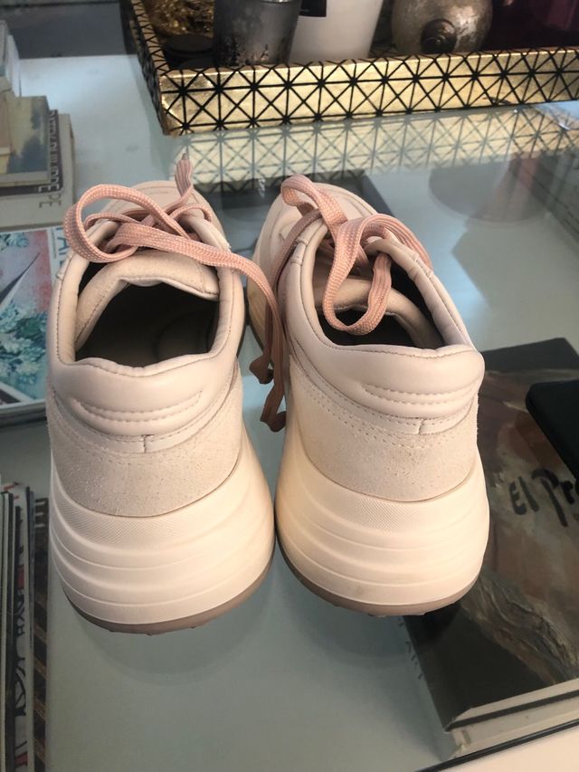 Zapatillas Hogan Beige y Rosa Talla 38