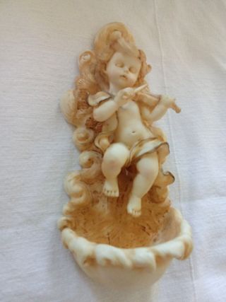 Acquasantiera angelo con violino