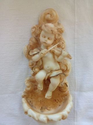 Acquasantiera angelo con violino