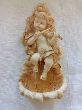 Acquasantiera angelo con violino