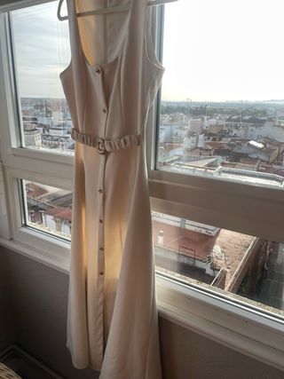 Vestido Zara Beige Talla S