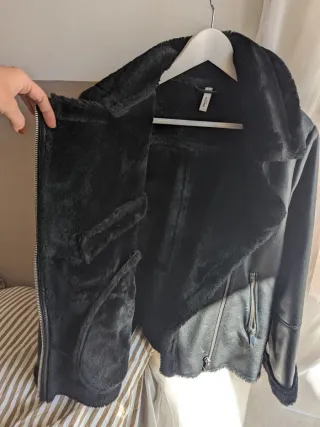 Montone Ecopelle Nero Caldissimo - Interno Pellicc