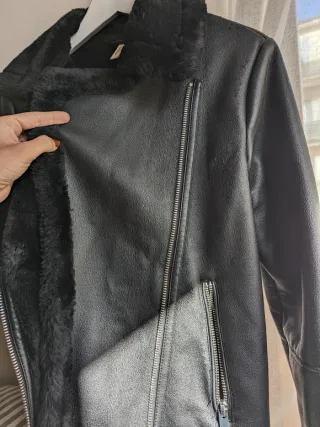 Montone Ecopelle Nero Caldissimo - Interno Pellicc