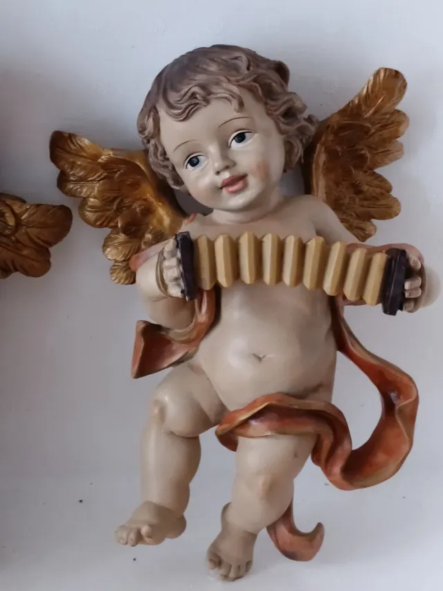 Coppia Angeli Putti da Parete