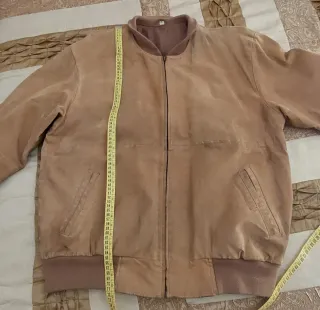 Cazadora de piel caballero marrón claro