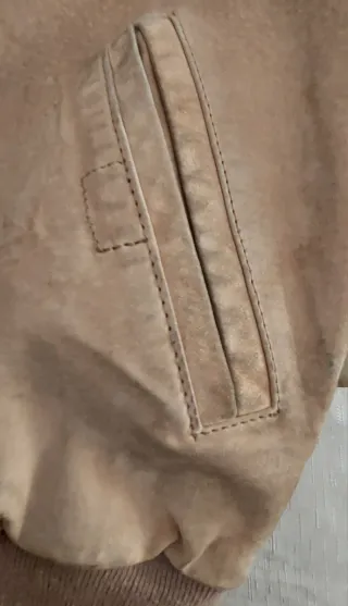 Cazadora de piel caballero marrón claro