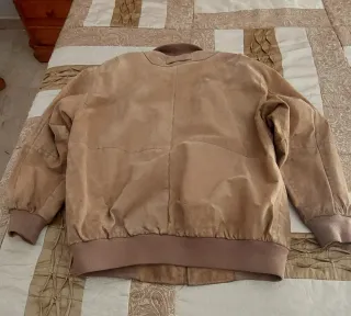 Cazadora de piel caballero marrón claro