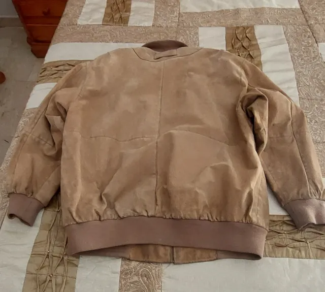 Cazadora de piel caballero marrón claro