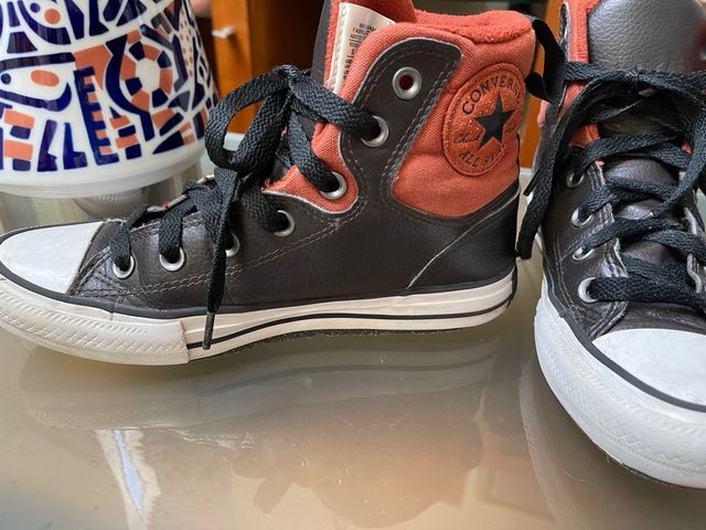 Zapatillas Converse Unisex Piel Marrón/Naranja