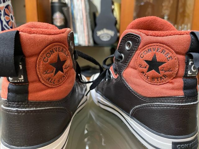 Zapatillas Converse Unisex Piel Marrón/Naranja