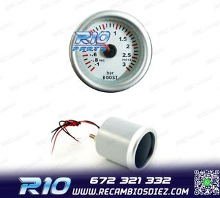 RELOJ PRESIÓN TURBO FONDO BLANCO ILUMINADO