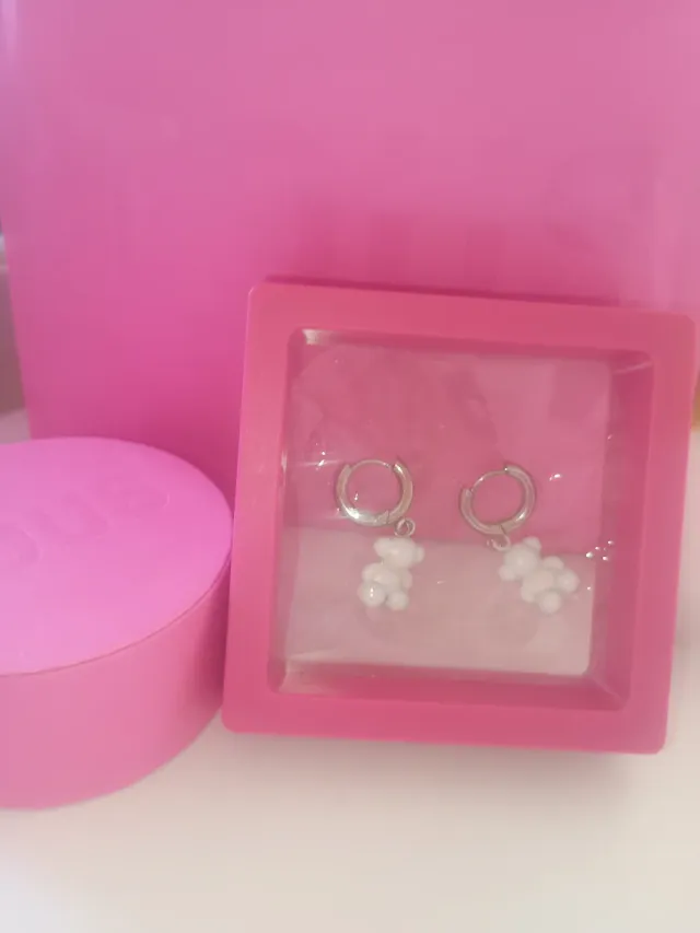 Pendientes Oso Tous Acero Blanco