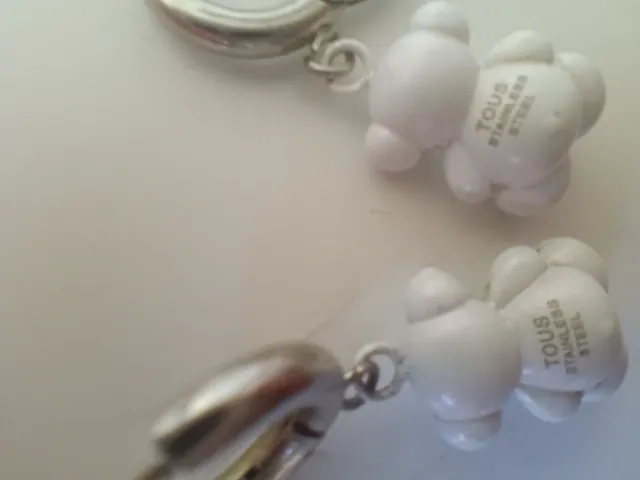 Pendientes Oso Tous Acero Blanco