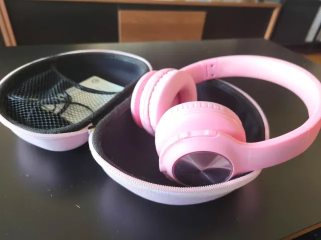 Auricolari wireless rosa per bambina