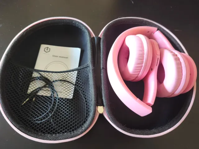 Auricolari wireless rosa per bambina