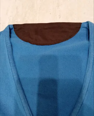 Maglia uomo blu con bottoni