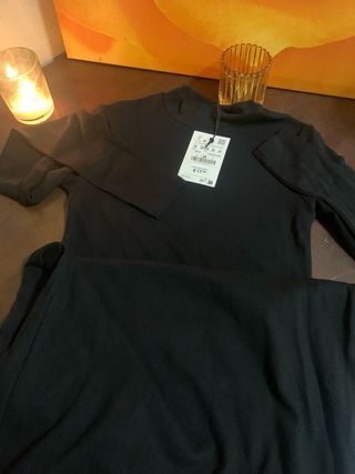 Vestido negro largo Pull&Bear talla M