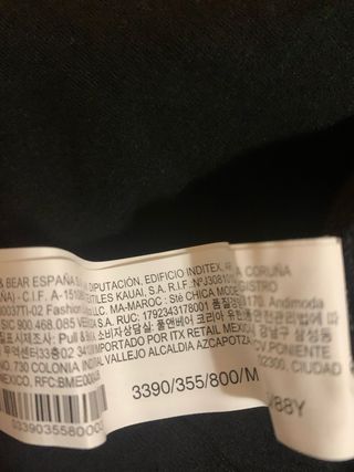 Vestido negro largo Pull&Bear talla M