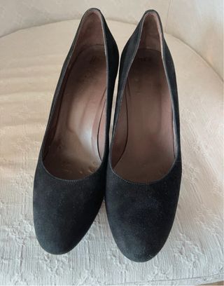 Zapatos de salón ante negro T.39