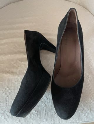 Zapatos de salón ante negro T.39