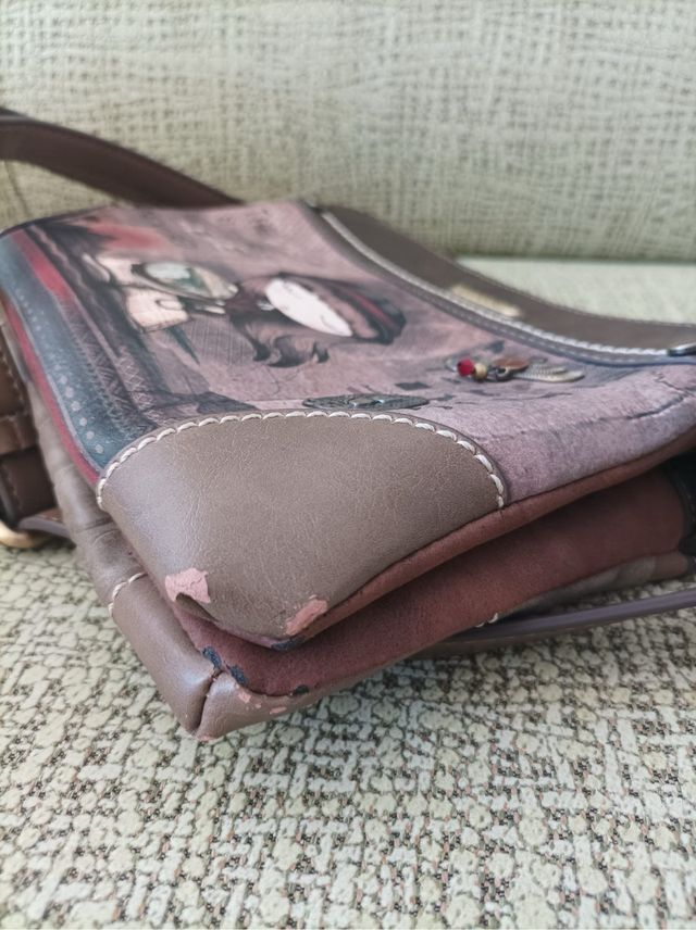 Bolso Anekke marrón y multicolor