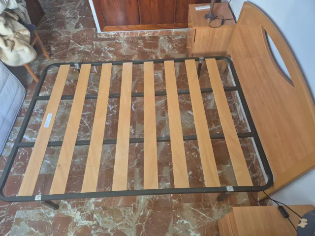 Somier Lamas madera cama 135 cm x 190 cm