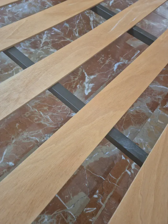 Somier Lamas madera cama 135 cm x 190 cm