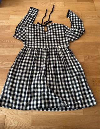 Vestido Zara cuadros blanco y negro Talla XS