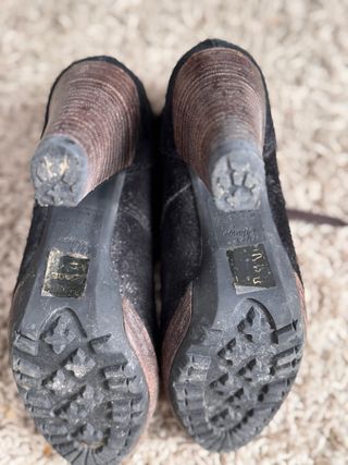 Botines Mango Ante Tacón Madera